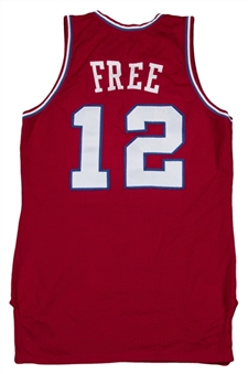 1986-87 World B. Free Game Used Philadelphia 76ers Road Jersey (Free LOA)